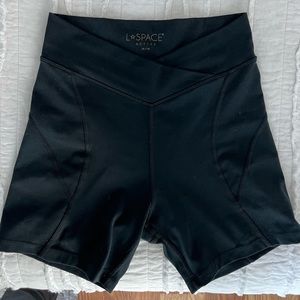 l space black biker shorts